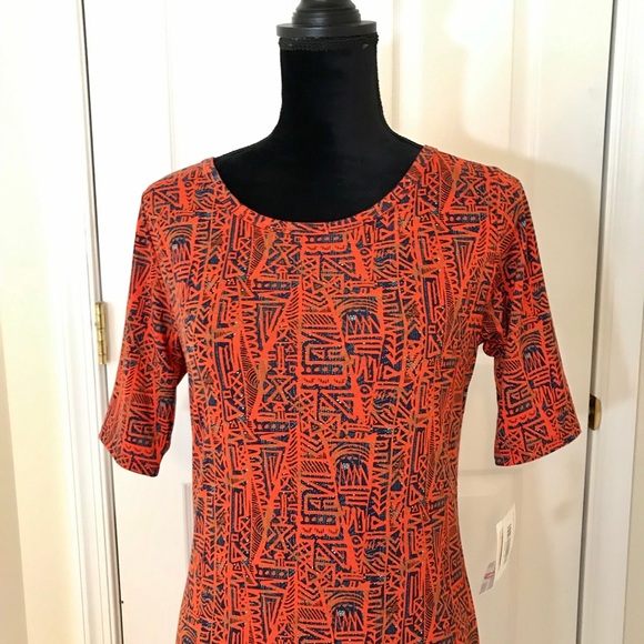 LuLaRoe Julia Dress / Exciting Bright Style / S - Picture 2 of 3